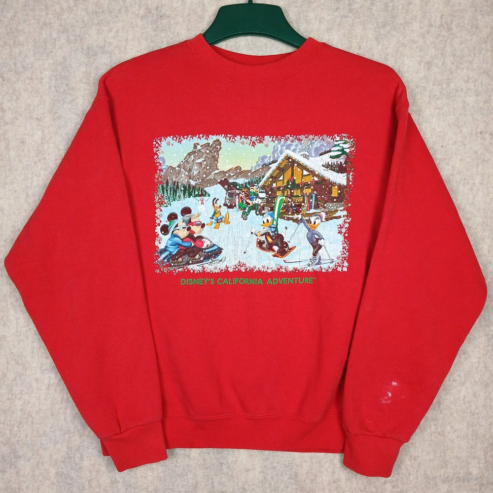 VTG 2001 Disneyland California Adventure Golden State Holiday Crewneck SMALL